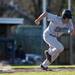 Skyline senior Patrick Lewis sprints to first base after dropping a bat on Monday, April 22. Daniel Brenner I AnnArbor.com